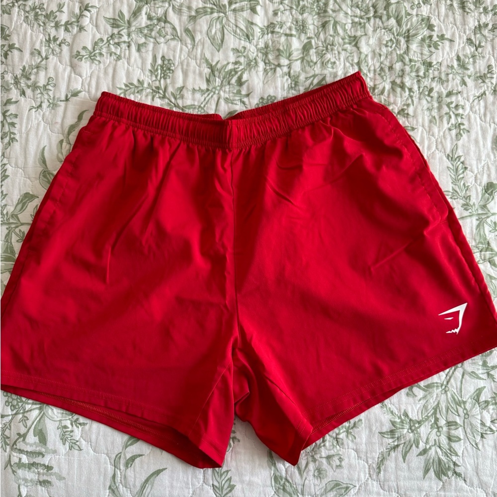Gymshark Red Athletic Shorts